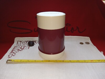 Vtg Thermos Maroon 10oz Food Hot Cold Wide Mouth Lunches Picnics Retro