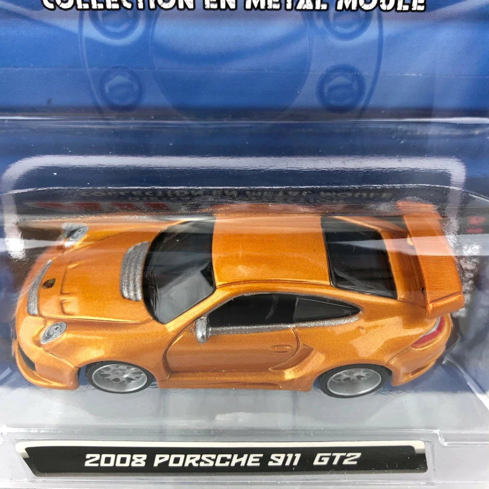 Coche Maisto All Stars 2008 '08 Porsche 911 GT2 naranja/cobre fundido a presión escala 1/64 Foto 4 de 4