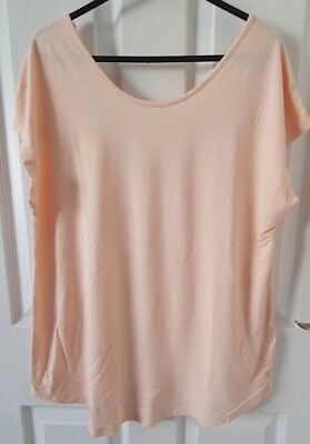 Ladies T Shirt Size M Pale Peach Colour With Back Detail