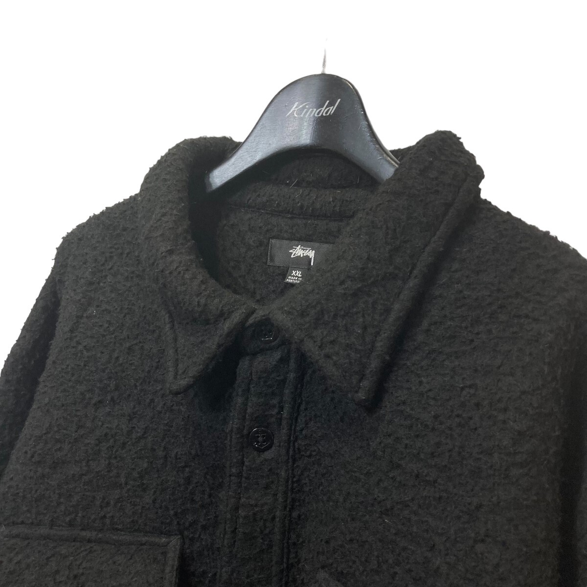 Stussy Pilling Wool Shirt Jacket Black Size Xxl | eBay