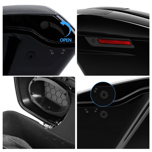 5" Stretched Saddlebags 6" x 9"Speaker Cutout For Harley Street Road Glide 93-13 - Picture 7 of 16