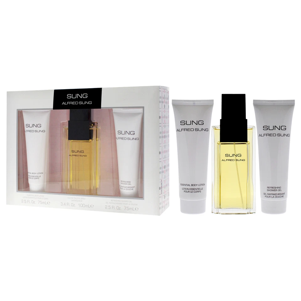 Sung by Alfred Sung for Women - 3 Pc Gift Set 3.4oz EDT Spray & More - Image 4 of 4