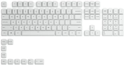 Glorious PC Gaming GPBT 114 Keycaps ANSI US-Layout Arctic White GMMK PRO &2 BNIB
