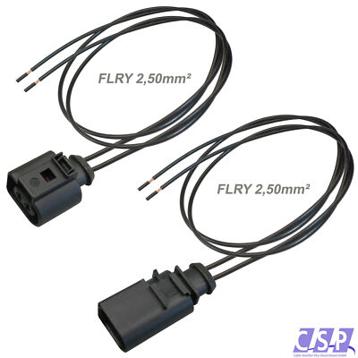 Stecker Set für VW 1J0973722 / 8D0973822 Rep. Satz 2-pol 2,50mm² Kabelsatz ST/BU