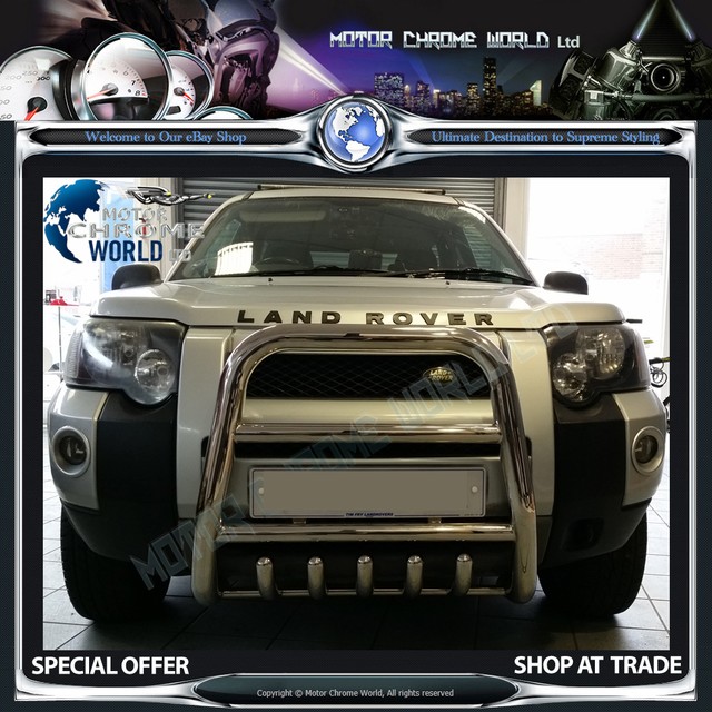 FITS LAND ROVER FREELANDER I BULL BAR CHROME AXLE NUDGE ABAR 60mm 20042006 eBay