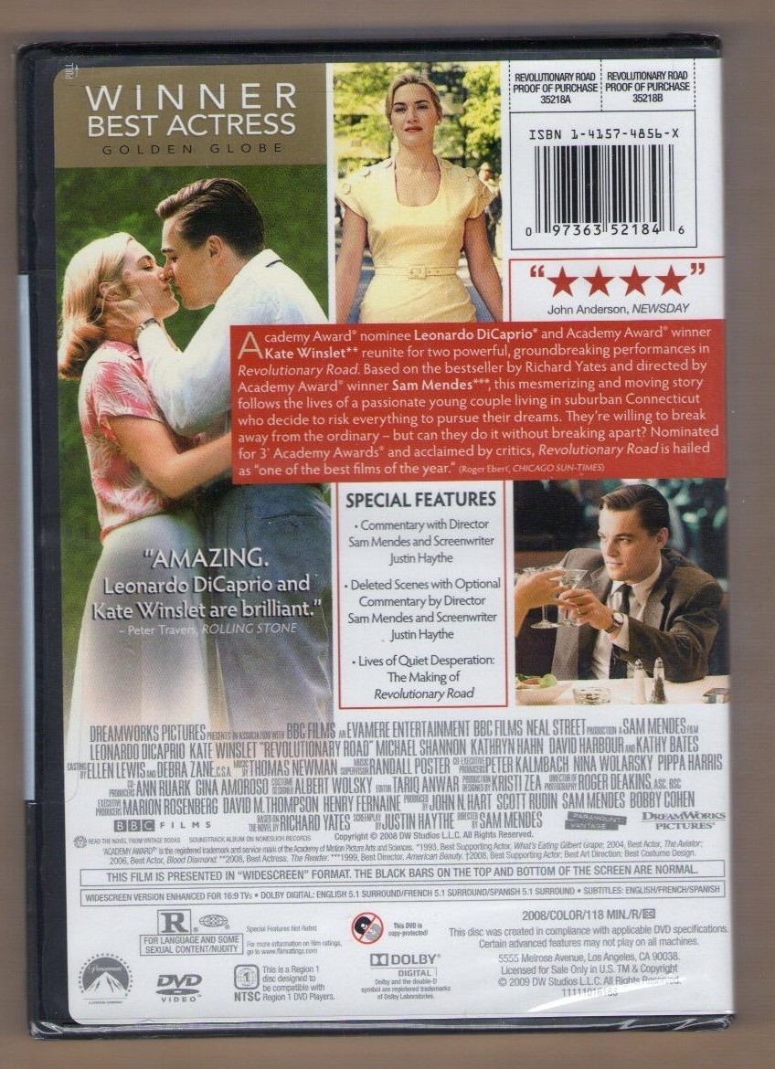 REVOLUTIONARY ROAD new dvd LEONARDO DICAPRIO KATE WINSLET MICHAEL