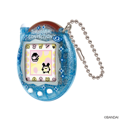 Bandai Tamagotchi Connection Light Blue Glitter Revival Mini
