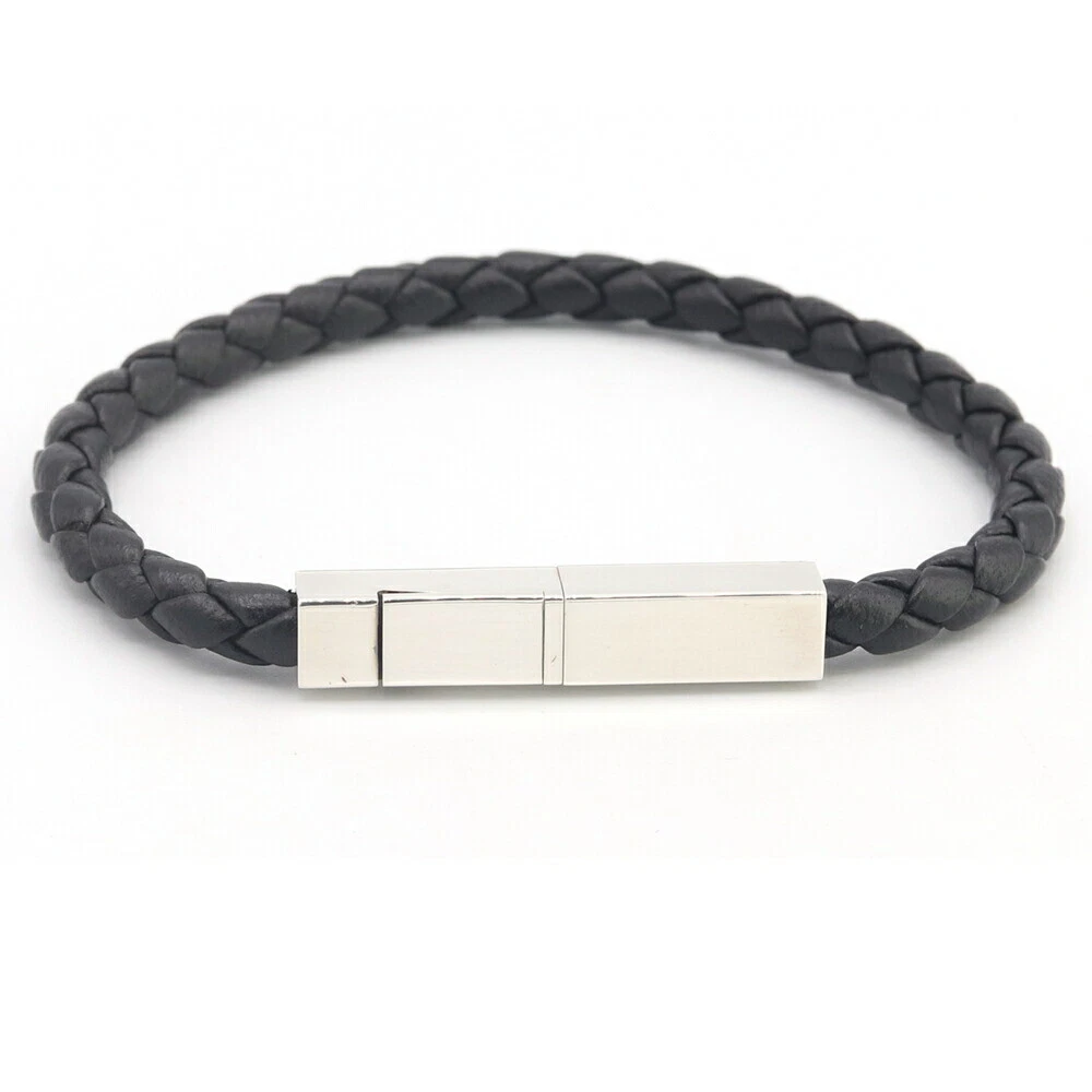 Bracciale Bottega Veneta 732416 Nero Argento Ferramenta SV Argento Sterling 925