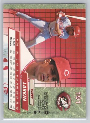メジャーリーグ　カード　Barry Larkin 1992 Ultra #191 Barry Larkin Cincinnati Reds Baseball Card | eBay