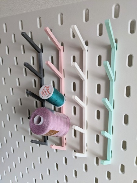 Soporte de hilo Ikea Skadis Tabla de clavija Accesorios Bobina Costura Roser Brazo Gancho