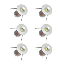 6 x LED 12V Mini Spot Lights 0.5W IP65 Warm White Campervan Motorhome Downlights