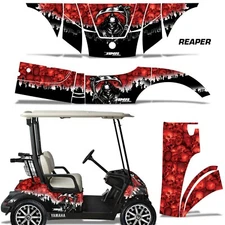Cart Graphics Kit Decal Sticker For Yamaha Golf Cart 2007-2016 REAPER RED