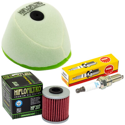 Wartung Set für Kawasaki KX 250 F 4T KX 2011-2016 Luftfilter Ölfilter Zündkerze
