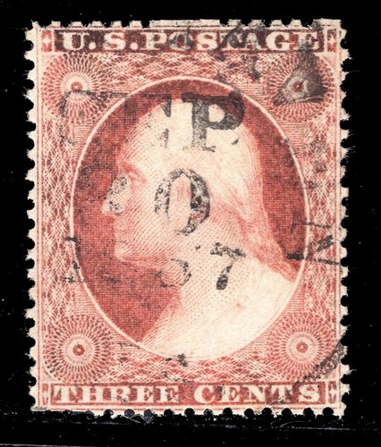 MOMEN: US STAMPS #25A 63R5L USED LOT #81267*