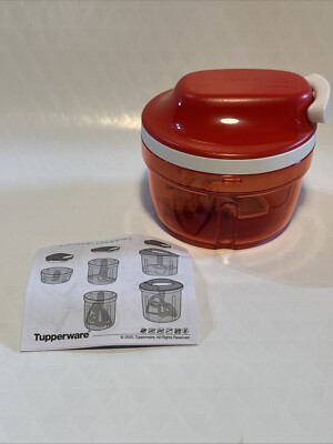 New Tupperware SuperSonic Chopper Compact Mini Food Processor Red New Sale