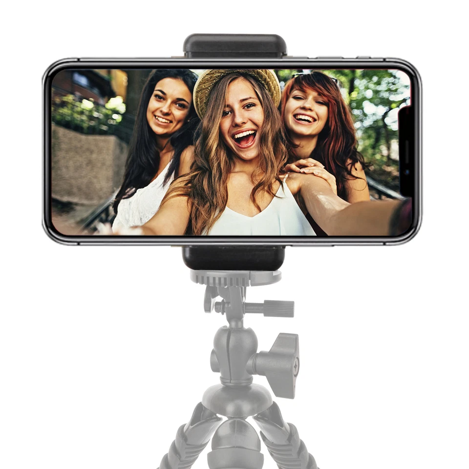 Mobile Phone Clip Holder Stand Tripod Mount Adapter for iPhone 7/8/X/11/12/12pro - Image 4 of 4