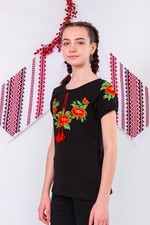 Girls  Short-Sleeve Vyshyvanka   Traditional Embroidery  Breathable, Summer,...