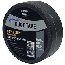 Cambridge Duct Tape Black, 1.88-in x 35-yd, Contractor Quality and Strength, ...