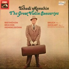 LP-BOX Yehudi Menuhin The Great Violin Concertos +BOOKLET NEAR MINT His Mast