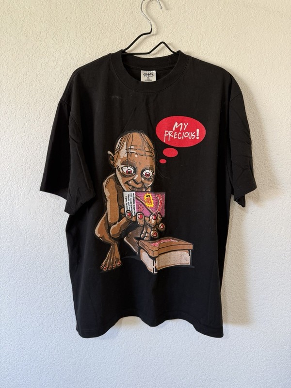 Shaka Wear Men's XL Black Double-Sided Gollum My Precious Crew Neck T-Shirt