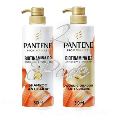 Pantene Biotinamina B3 Shampoo Anticaída & Cond 510ml Antiquiebre Cabello Frágil
