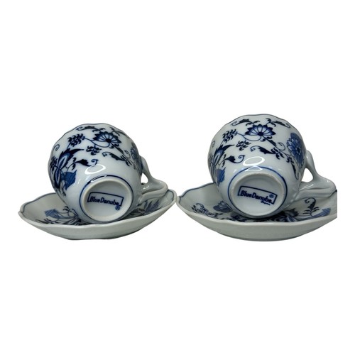 Vintage Blue Danube Blue Onion Tea Cup And Saucer Set Of 2 - Picture 3 of 6
