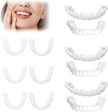 3-Pair Clip-In Veneers Set &ndash; Comfortable Instant Smile Makeover for Adults