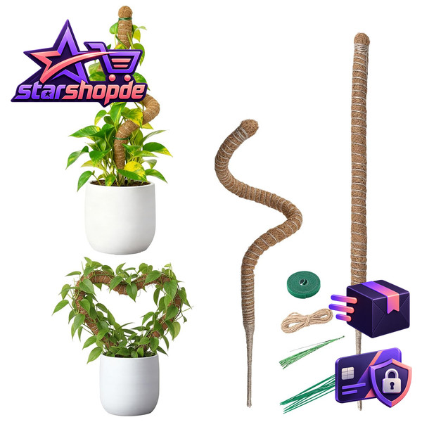 Monstera Moosstab 80Cm Handgemachte Rankhilfe Kokosfaser FüR Kletterpflanzen-image