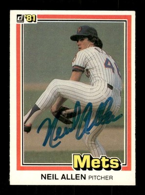 1981 Donruss #276 Neil Allen  signed autograph  clean blue sharpie EAA1 BXCP71