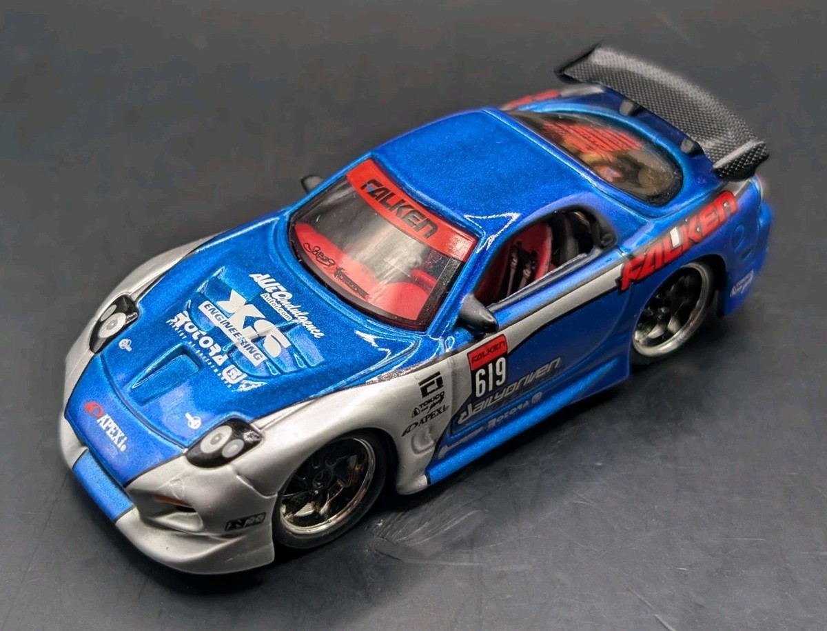 🔥Jada Toys - Dub City - Import Racer - Mazda RX-7 (Blue/Silver