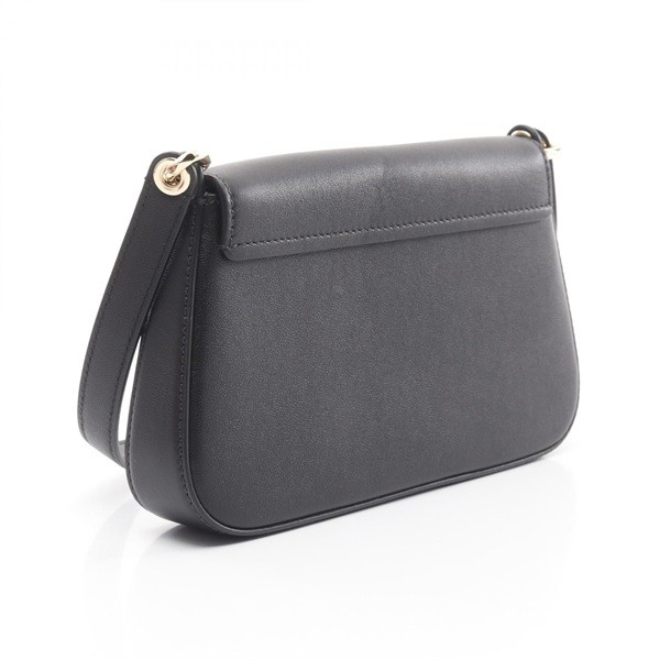 Valentino Garavani V Shoulder Bag Leather Black Women Used Authentic thumbnail 2