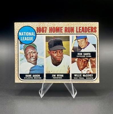 1968 Topps - League Leaders Hank Aaron, Willie McCovey, Ron Santo #5