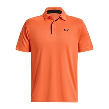Under Armour 1290140 Men's UA Tech Polo Golf Shirt, Orange Blast, Small