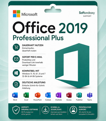 Microsoft Office 2019 Professional Plus Key via E-Mail - KEIN ABO