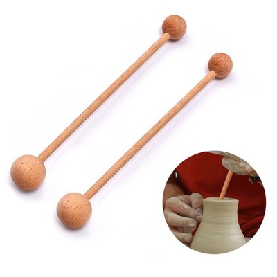 AEROVA 2 Pcs Wooden Throwing Stick for Pottery Shaping,Pottery 1 