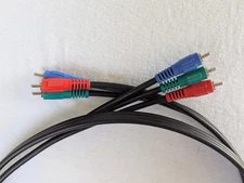 6 Ft. Component Hi-Def Video Cable 3 RCA Red Green Blue RGB - HDTV - BluRay DVD