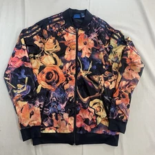 Adidas Originals Full-Zip All-Over Floral Print Trefoil Track Jacket Youth L