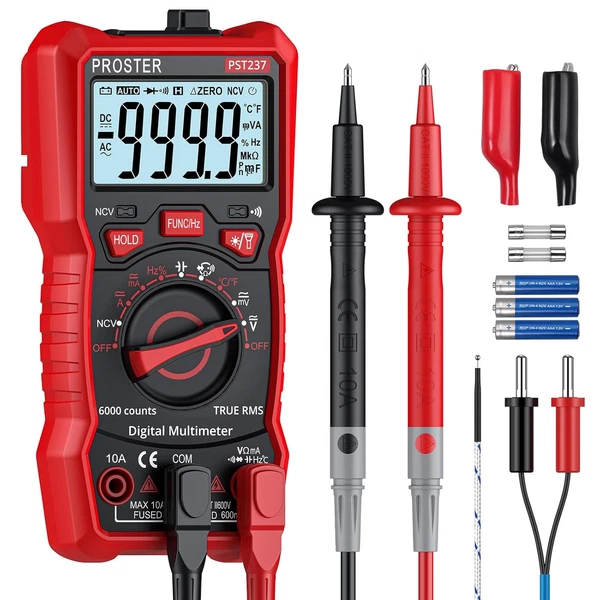 Proster Digital Multimeter 6000 ZäHlungen Trms Auto Bereich Ncv Detektor Dc Ac S-image