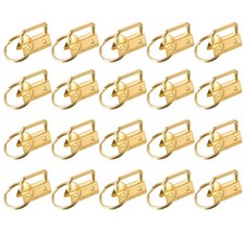 20pcs 26mm Key Fob Hardware with Keychain Ring for Webbing Dark Golden