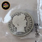1907 Silver Barber Dime In Good Condition