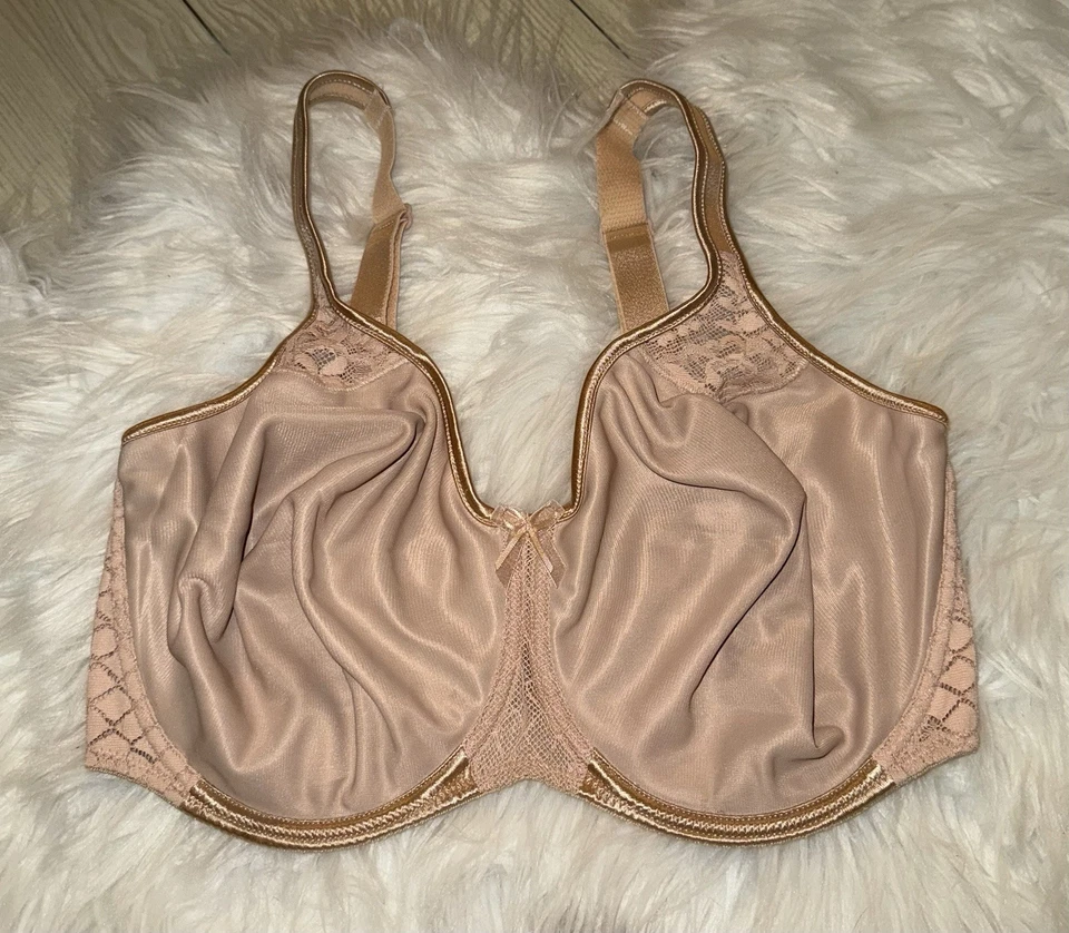Sujetador Empreinte Melody cobertura completa con aros encaje sin costuras para mujer 34F beige Foto 2 de 4