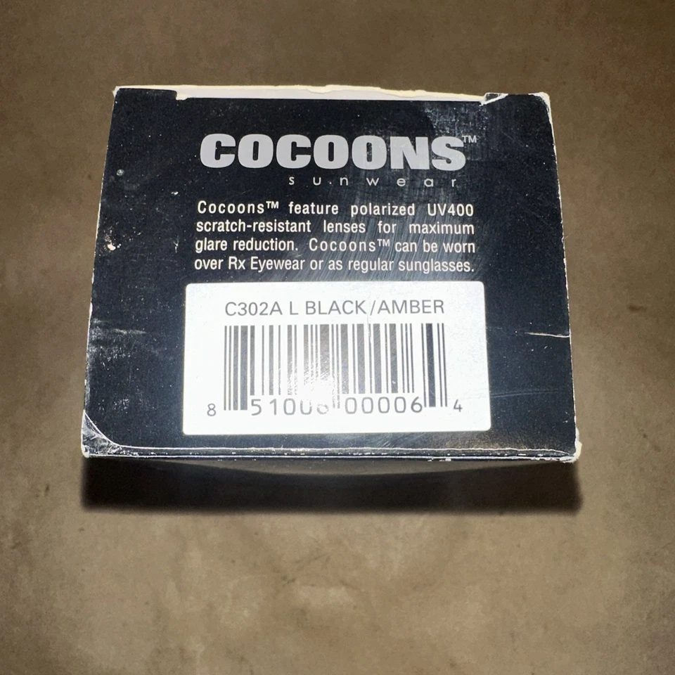 Gafas de sol grandes polarizadas negras/ámbar Cocoons C302A Foto 2 de 4