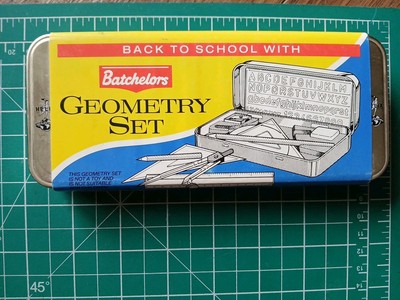 Vintage Batchelors Geometrie Set verpackt (Aufbewahrungsbox #1)
