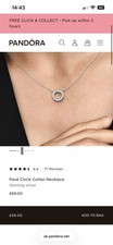 Pandora Pavè Circle Pendant Necklace and Earrings Set