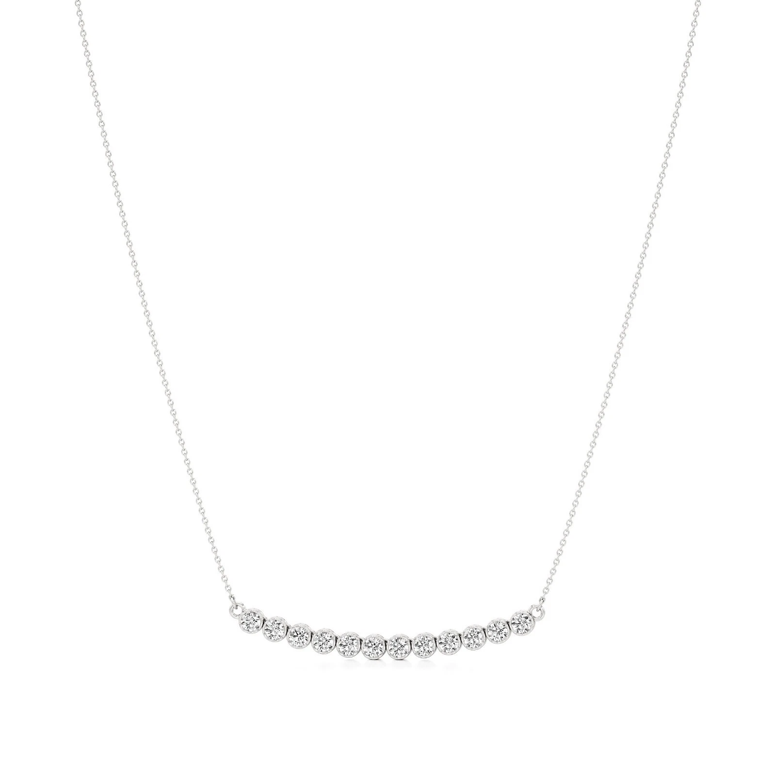 1.80 Ct F VS Round Lab Grown Diamond Pendant 14k White Gold IGI Certified image-1