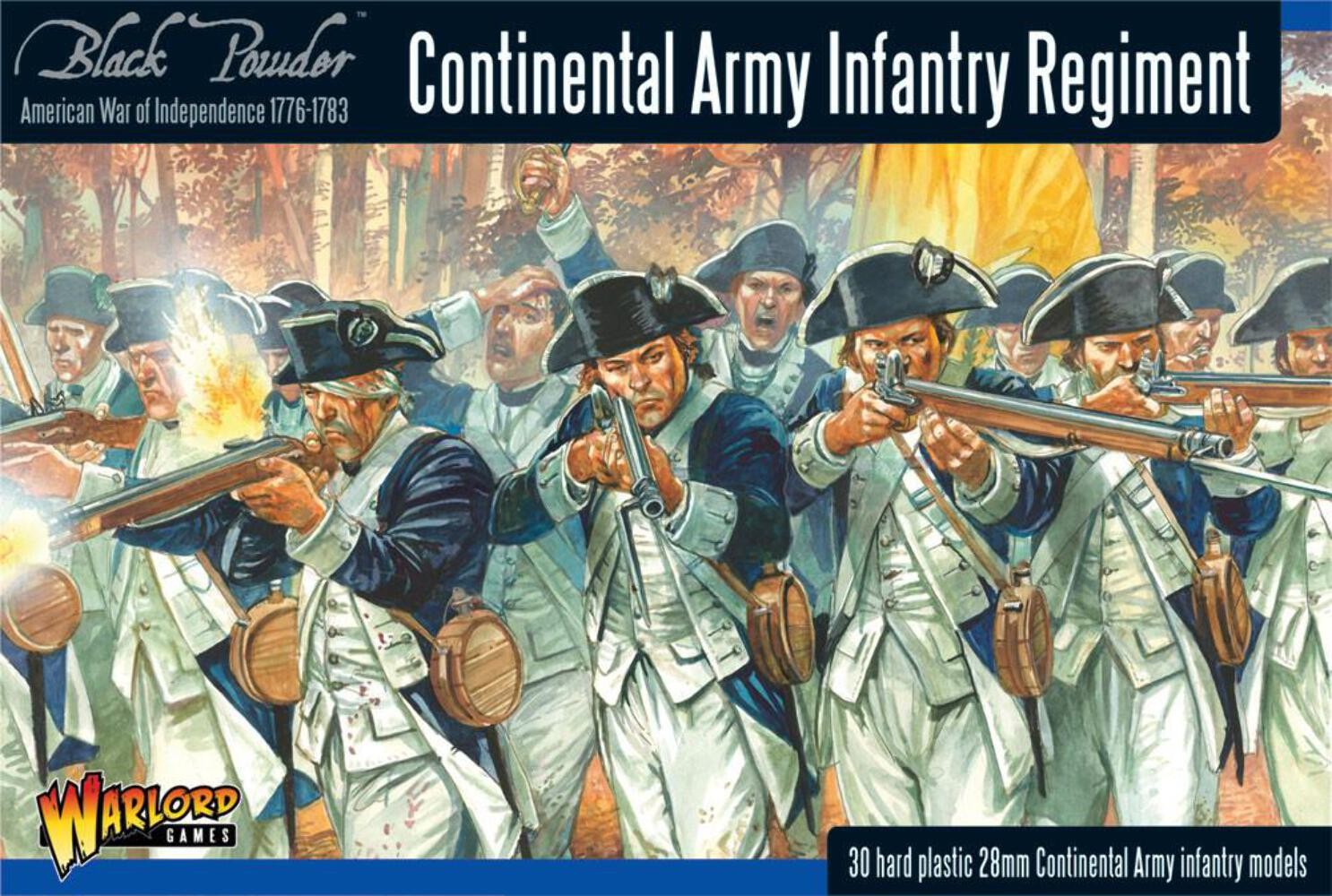 Black Powder - Continental Infantry Regiment (Plastic Box) - Warlord Games