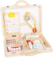 Small Foot Arztkoffer Zahnarzt Aus Holz, Mit Spritze, Stethoskop, Gebiss, Rollen