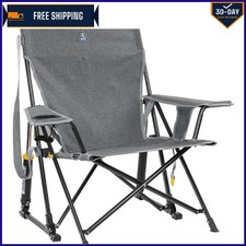 Sturdy Kickback Rocker Chair - Adult Portable Folding Rocking Chair for Outdoors