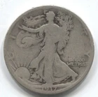 1917-D-WALKING LIBERTY HALF DOLLAR-90 % SILVER- LOT # 241 -GOOD DATE-LOW MINTAGE
