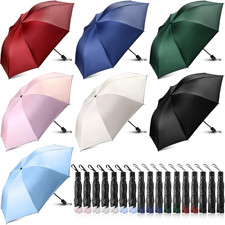 24 Pack Travel Folding Umbrellas Bulk Collapsible Windproof 8 Ribs Umbrellas Wat